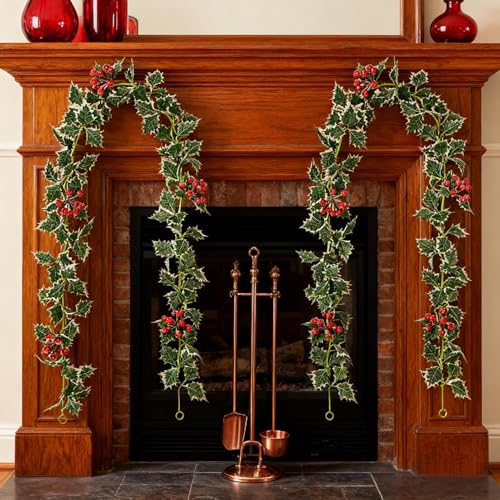 Guirlande de Noël pour cheminée extérieure sans perte de feuilles - 4