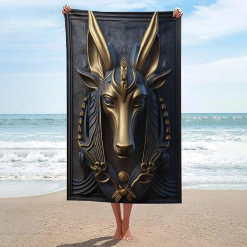 Serviette de plage séchage rapide Anubis contre le sable collant