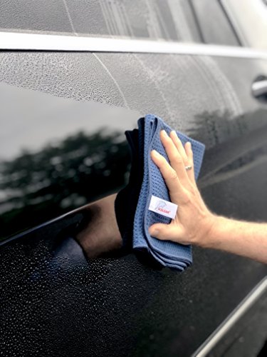 Alclear International Secador Mágico, Gamuza de Microfibra para el Coche, para el Cuidado del Coche, la Pintura del Coche, Moto, Cocina y Hogar, Vajilla, Trapo de Secado Suave, 60 x 40 cm, Azul