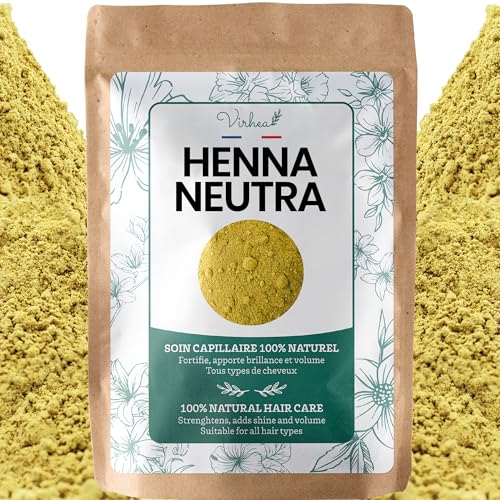 Henna Neutra 500g (Sin Color) Hace el Cabello más Brillante y Fuerte - Anti Piojos & Anticaspa | Mascarilla y Exfoliante para Cuerpo & Rostro para hacer la Piel más Suave - Cuidados 100% Naturales