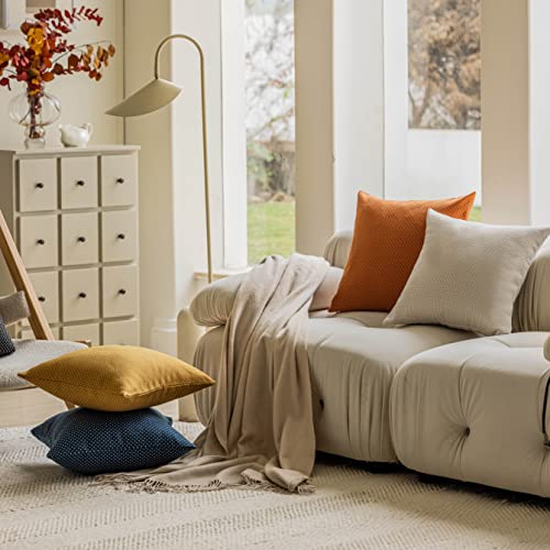 Home Brilliant Orange Cushion Cover 60x60 Soft Linen Cushion Covers - Image 4