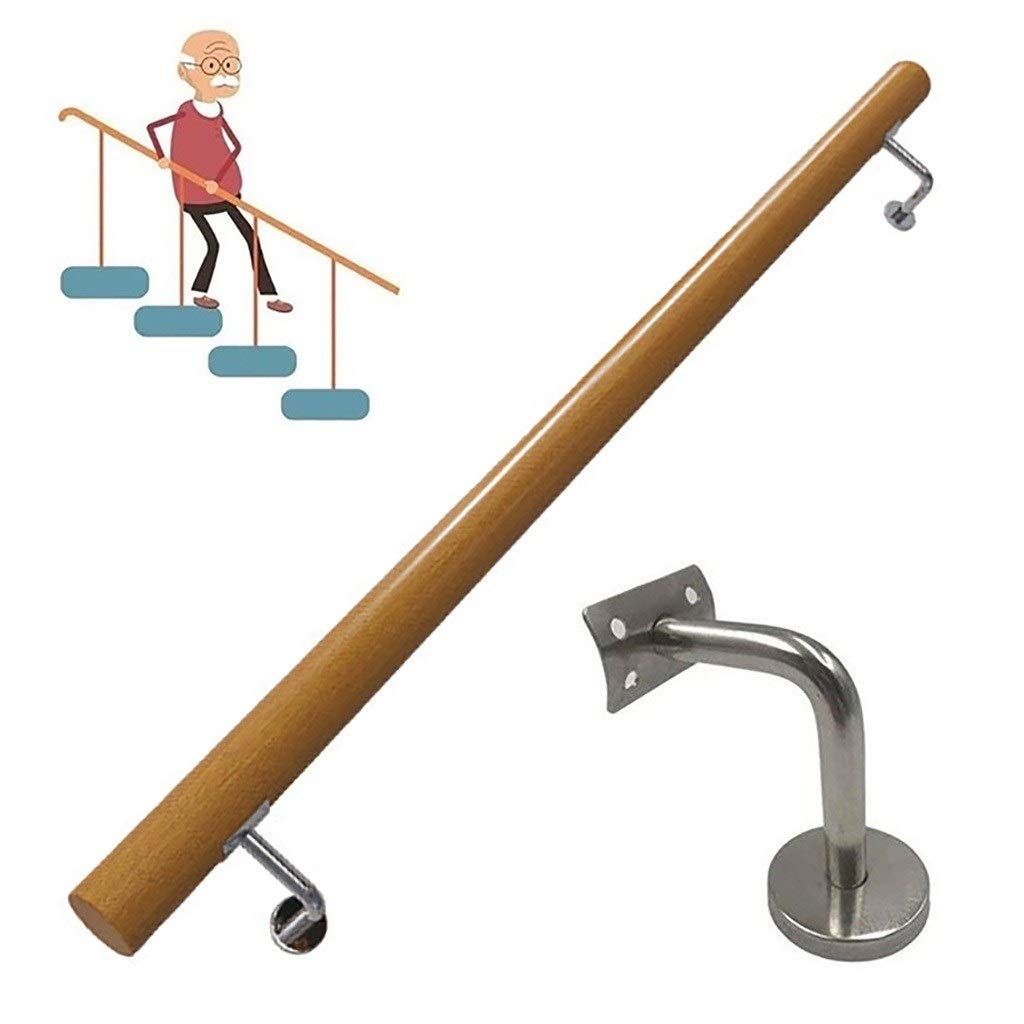Rampe en bois kit complet contre les chutes pour escaliers des aînés et enfants