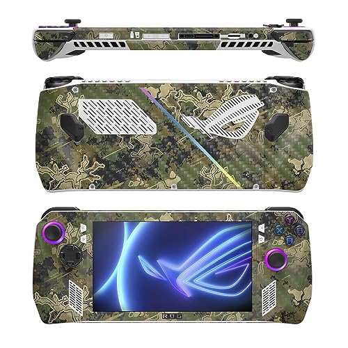 Image of MightySkins Carbon Fiber Skin Compatible with Asus ROG Ally - Viper Woodland | Protective, Durable Textured Carbon Fiber Finish | Easy to Apply