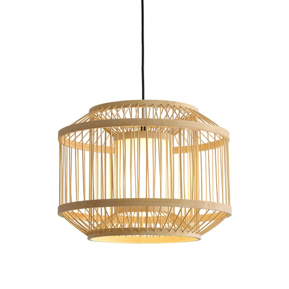Lanterne chinoise zen en bambou tressé main pour suspension de table