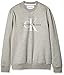 Produktbild Calvin Klein Herren Monogram Logo Crew Neck Sweatshirt Hemd, Hellgrau meliert Ck, Large