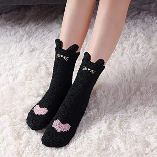 Image of MQELONG Womens Super Soft Fuzzy Cozy Home Sleeping Socks Microfiber Winter Warm Slipper Socks