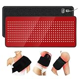 Infrarottherapie & Rotlichttherapie zur Schmerz, 75 * 35cm Infrarot Matte mit 660nm & 850nm 340 LED Red Light Therapy 5 Helligkeitsstufen Timer, Rotlicht für Beine Rücken Taille Schultern Muskeln