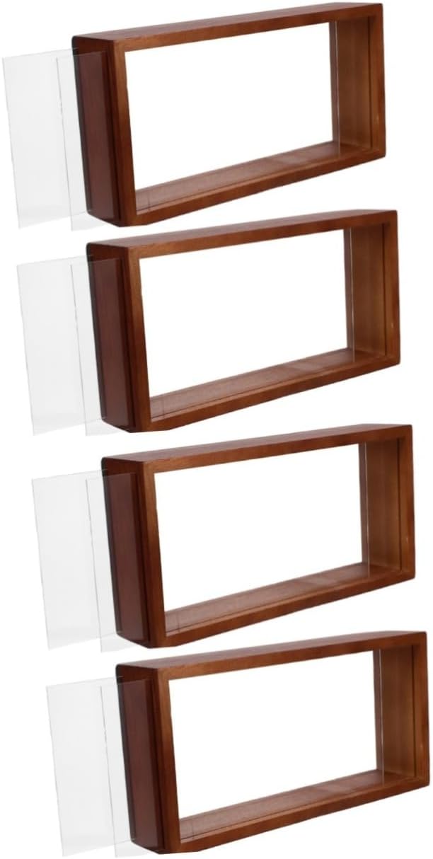 4pcs Dried Flower Display Frame Creative Acrylic Specimen Shadow Box for Dried Flowers and Leaves for Home Decor DIY Projects and Unique