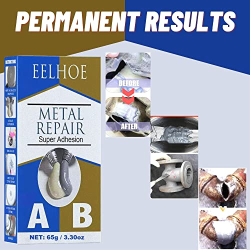 Metal Repair Glue, Glue For Metal To Metal, Liquid Metal Glue, Heat Resistant Glue For Metal, Appliances Casting Metal Repair Paste, Ab Glue For Radiator Pipe Tank Repair Metal Filler- 65 Gram #TOP5