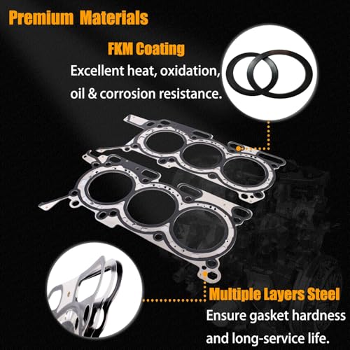 Image of HS54988A Cylinder Head Gasket Set Fit for Ford F-150 2012 2013 2014 3.5L Ecoboost V6 DOHC Turbocharged Valve Cover Gasket VS50879R