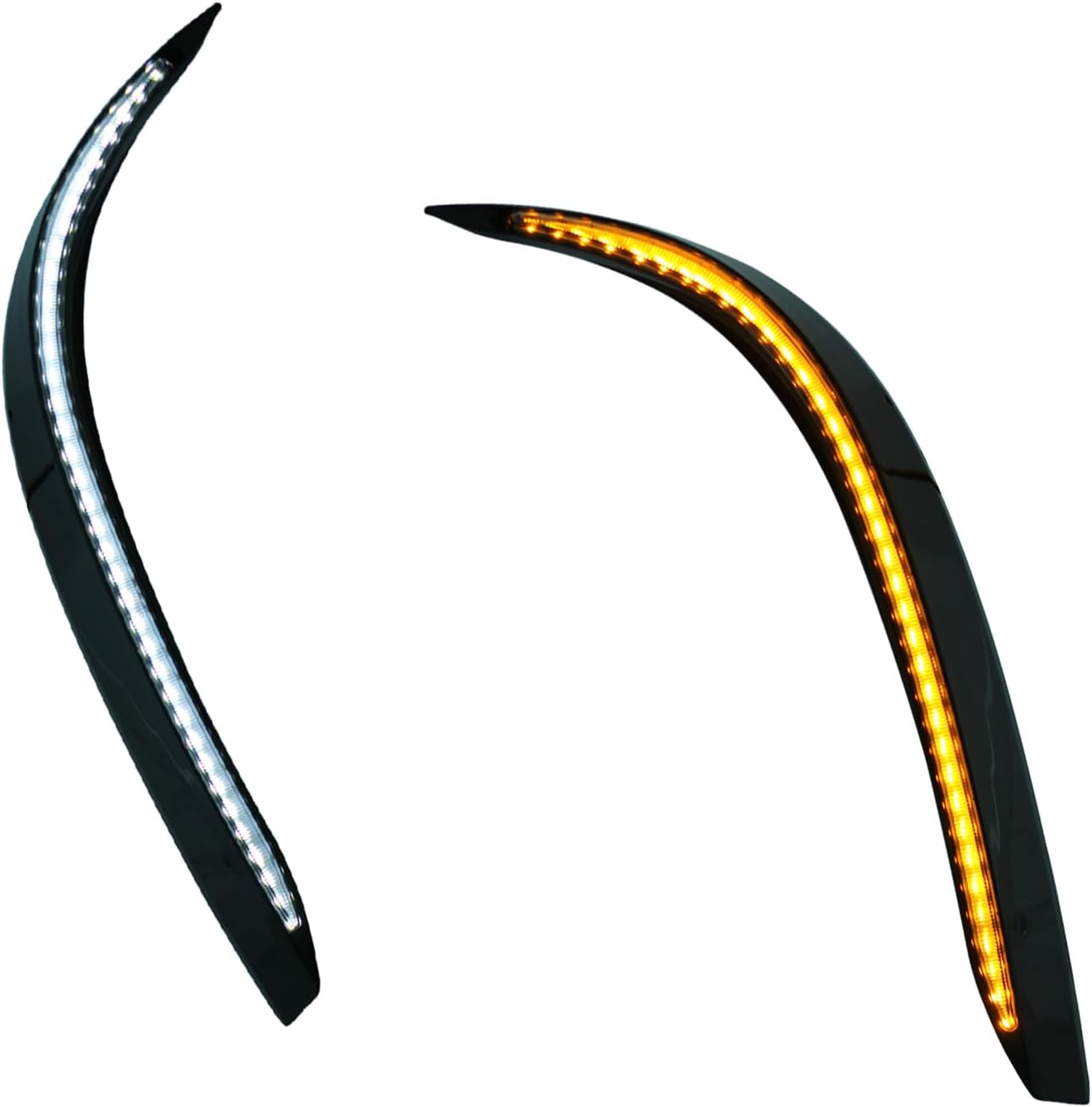 Switchback White/Amber LED Front Bumper Fog Daytime Running Lamp Dynamic Sequential LED Turn Signal Light Function Compatible with Toyota Highlander 4TH 2021 2022 2023 2024 XSE