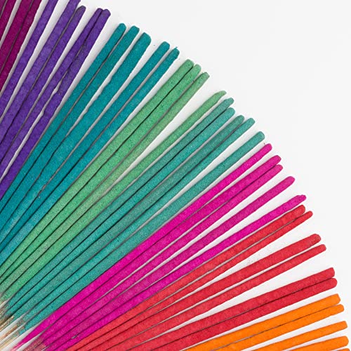 Decorrack 132 Incense Sticks, 6 Premium Scents, Jasmine, Sandalwood, African Violet, Potpourri, Indian Fruits, Strawberry, Long Lasting Burn (132 Pack) #TOP4