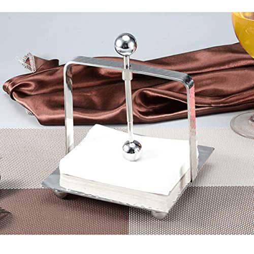Servilletero de acero inoxidable con bola de presión para uso en interiores y exteriores, servilletero de acero inoxidable