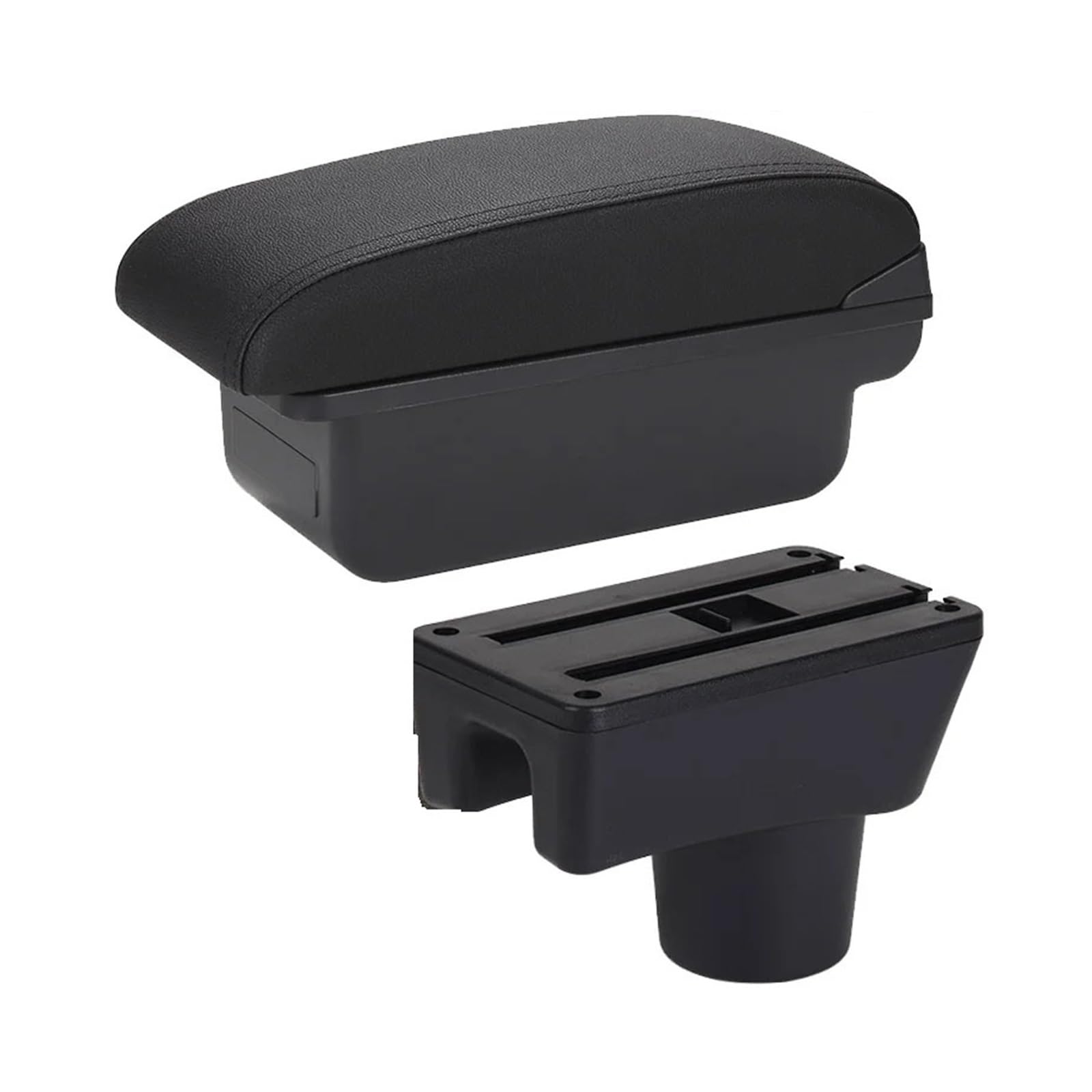 PRFGSGVBV Armrest Storage Box For Attrage For Mirage For Dodge For Attitude For Space For Star Car Armrest Storage Box Accessories Centre Console Pad(B3 Black white 3USB)