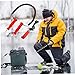 Tsawntd Ice Picks Retractable Stainless Steel Ice Pick with Whistle for Fishing Skating Accessory