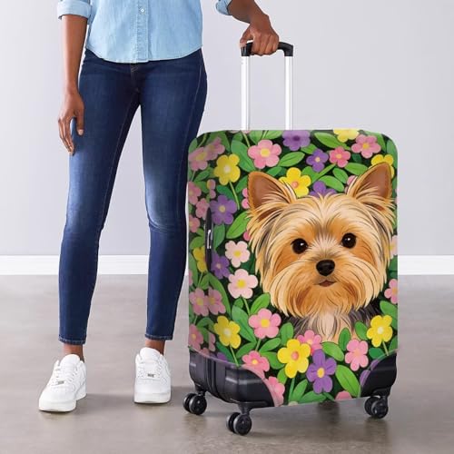 Image of Mumeson Cute Dog Travel Luggage Cover Washable Suitcase Protective Cushion Trolley Case Luggage Protector Fit Size 18 19 20 21 inch