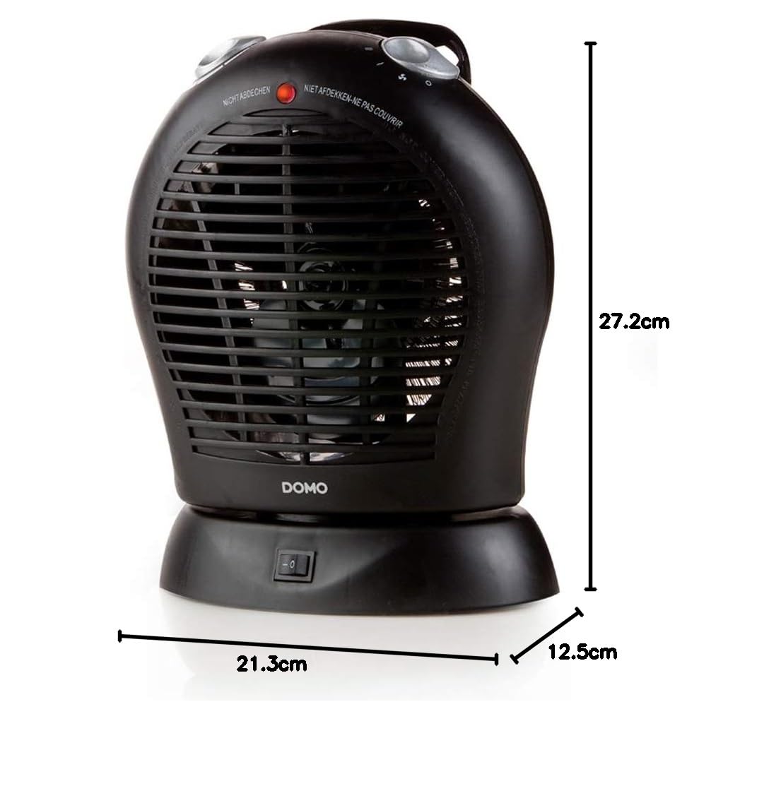 Domo DO7324F grzejnik Wewnętrzna Czarny 2000 W Fan electric space heater