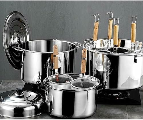Pots en acier inoxydable durables avec inserts pour restaurants et chefs - 8