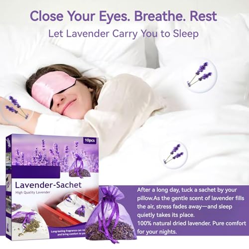 Sachets de Lavanda Natural 100%, Aroma Duradero, 10 Piezas miniatura 4