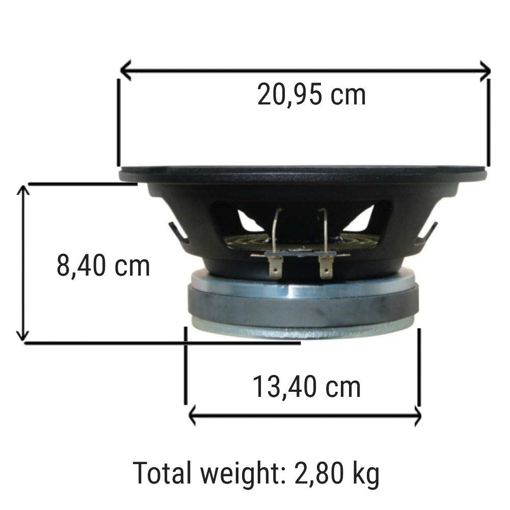 Ciare 2 WOOFER CM200N CM 200N altoparlante 20,00 cm 200 mm 8" da 120 watt rms 250 watt max impedenza 4 ohm portiere sportelli competizioni spl 96 db, a coppia + 5 adesivi omaggio