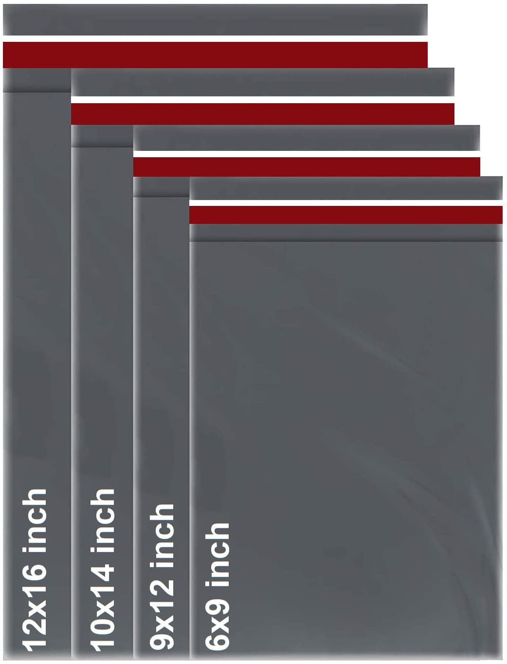 100x Grey Mailing Poly Postal Self Seal Bags Postage Packaging Assorted Mailers Posting Shipping Post Parcel Package Bags (6x9 Inch)