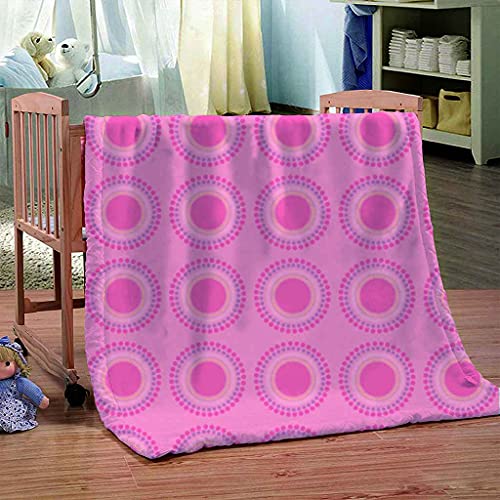 Couverture polaire douce 150x200 plaid flanelle microfibre rose chaud - 4