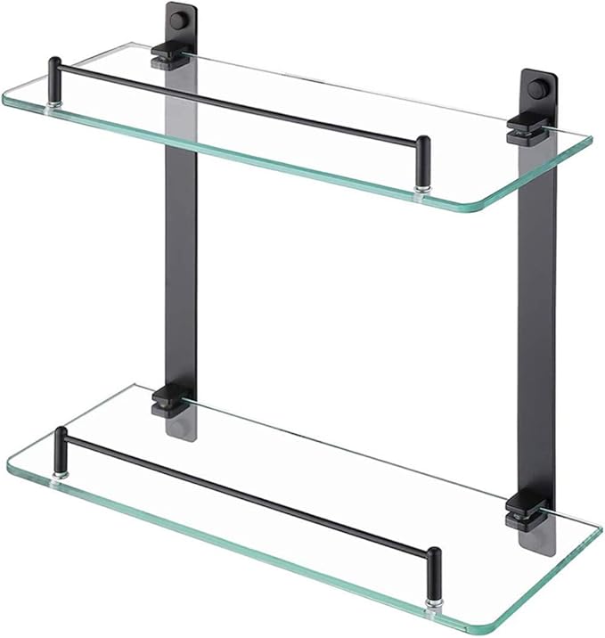 KES Bathroom Shelf 2 Tier Tempered Glass Shower Shelf Storage Organizer SUS304 Stainless Steel