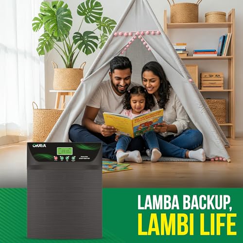 Image of Okaya ATSW 4550 Hi-Capacity Inverter for Home, Office & Shops | 4000VA /48V Pure Sinewave | Reliable Power Backup | Supports 4 Inverter Battery | LED Display | Fast Charging | with 36 Months Warranty