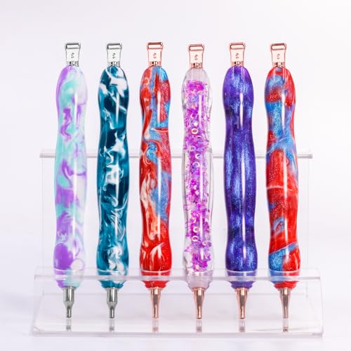 Bolígrafo de pintura de diamante 5D rosa ergonómico para largas tardes de manualidades y arte 4