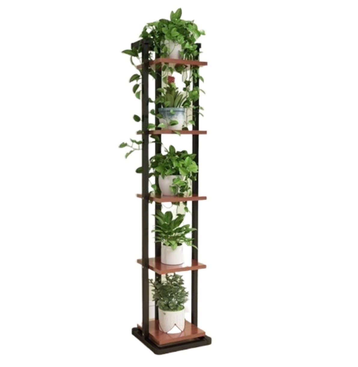 DFGHNBVC Plant Stand Plant Shelves Flower Holder Tiered Flower Shelf Metal Iron Plant Stand Freestanding Plant Display Rack For Outdoor Indoor Flower Stand Plant Shelf Plant Rack,D-145 * 30 * 30Cm