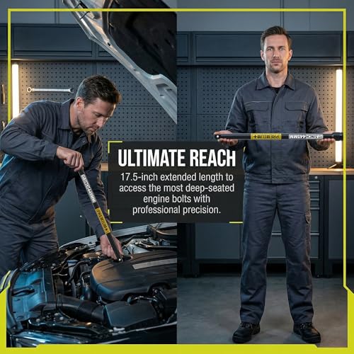 Image of 1 /2 inch Drive Impact Extension Bar, 17.5 Inch Length Socket Extension, CR-V Steel, Narrow and Deep Areas in Automobile Maintenance, Mechanical Assembly or Industrial Operations