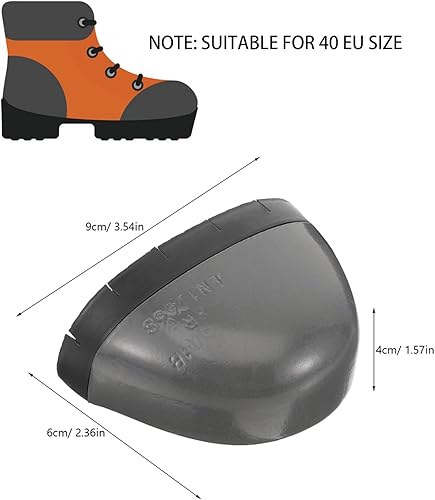 Miniatura 3 de Housoutil Protector de pies, protectores metatarsianos de punta de acero, cubiertas de zapatos de dedo del pie, protectores metatarsianos de tamaño