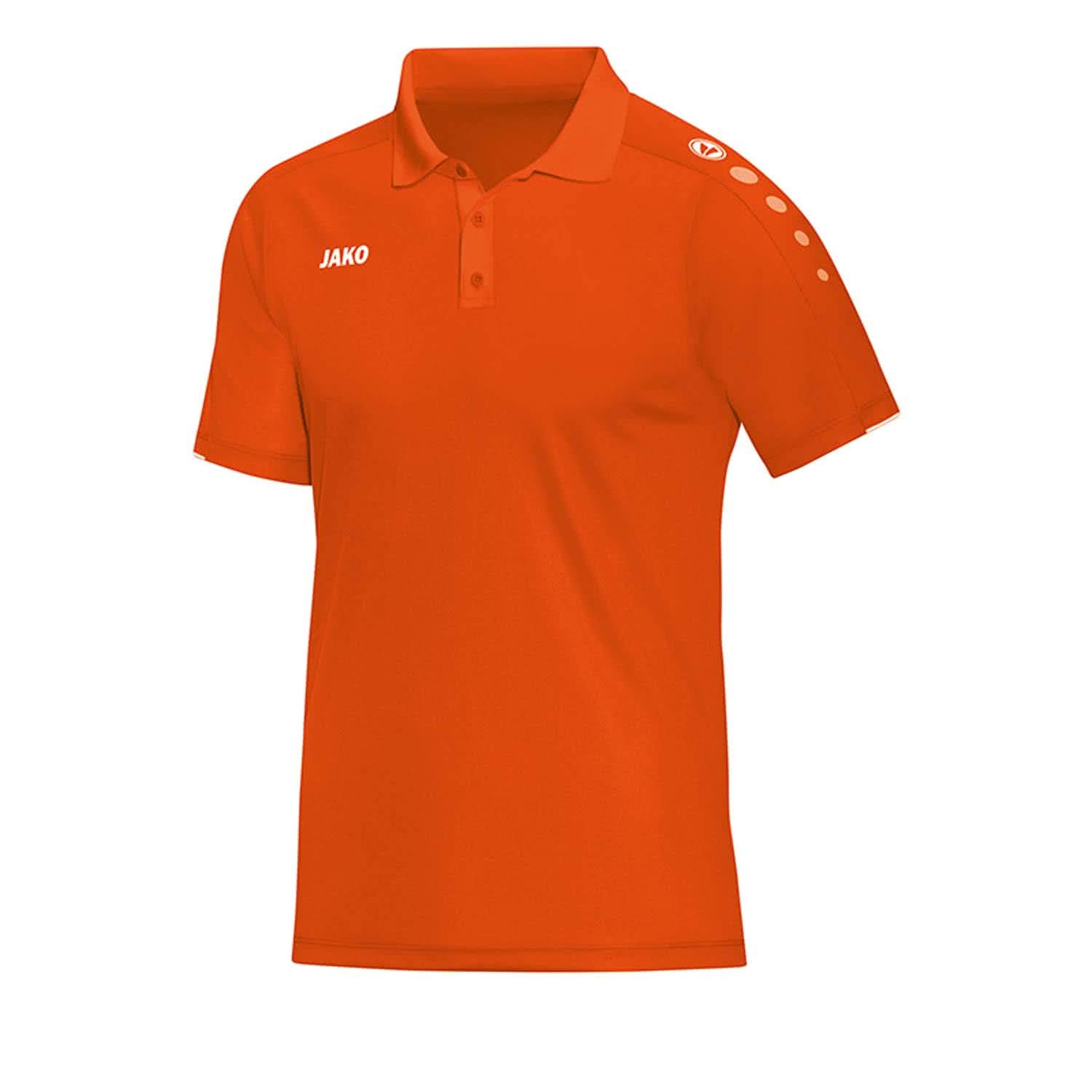 JAKO Men's Classico Polo, neon orange, M