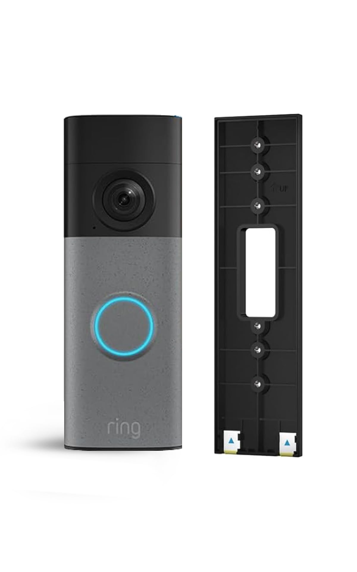 Ring Battery Video Doorbell (neueste Gen.) + selbsthaftende Halterung | Kabellos | Retinal 2K | 6x-Zoom | Eingebauter Akku | 30 Tage Testphase für Ring-Abonnement