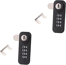 DOITOOL 2 peças, 4 fechaduras de armário de cames combinadas com trava codificada para cercadinho externo sem chave fechadura de porta ao ar livre fechaduras de combinação para armários fechadura de porta mecânica