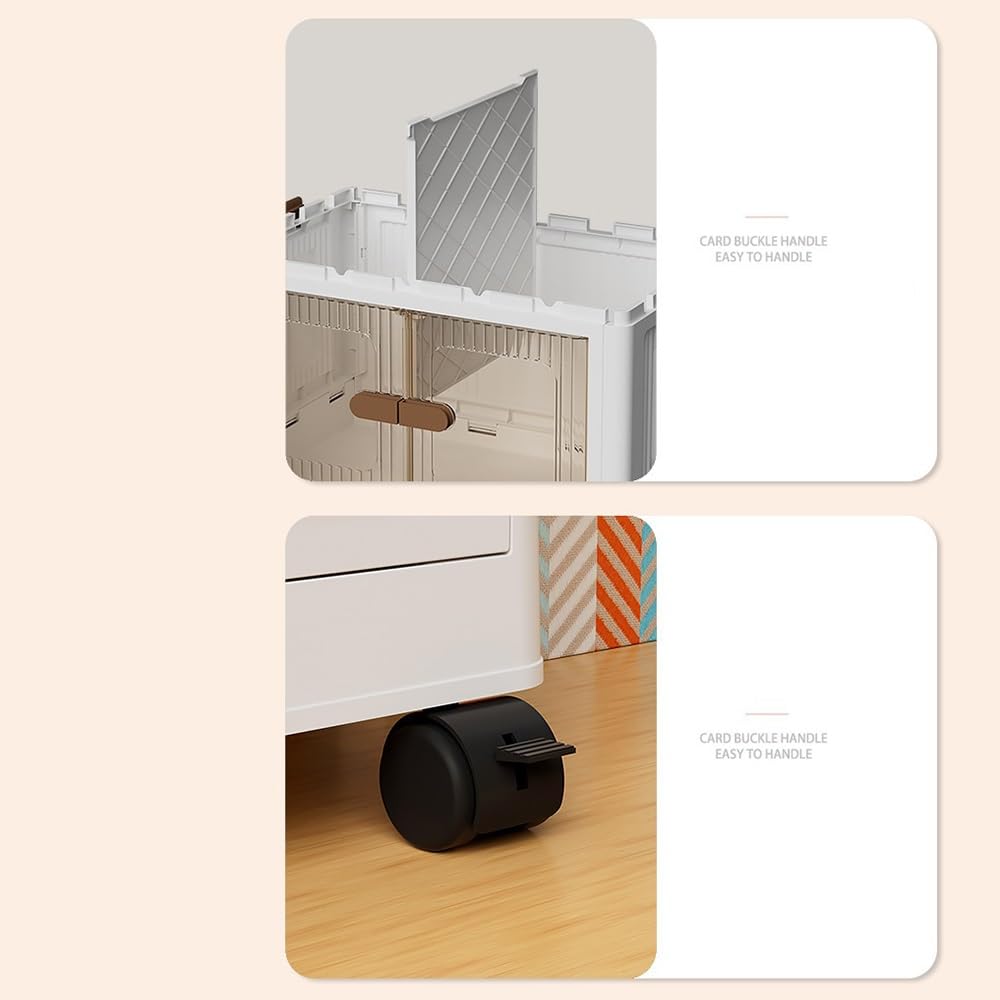 Klappschrank Kunststoff Schlafzimmer Lagerschrank Home Baby Kleidung Lagerung Mehrschichtige Snack-Aufbewahrungsbox