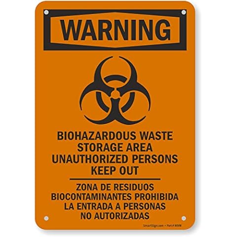 SmartSign Bilingual Biohazard Sign Cover