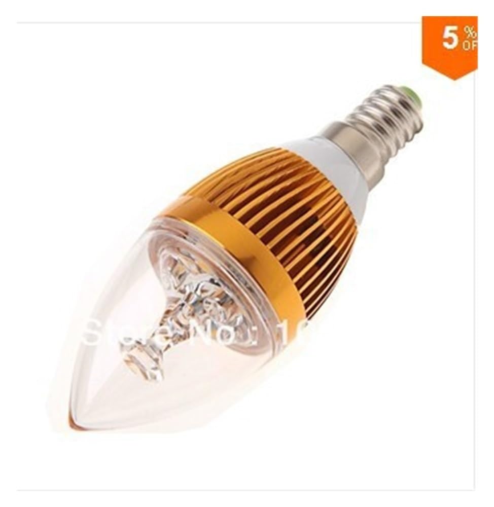 Fengyan Bulbi Domestici 50pcs / lot. AC85-265V 6W E14. Lampadina a candela a vite 3x2w Lampadina a candela a LED for interni caldo super puro bianco ( Colore : Silver shell , Dimensione : Blanc )