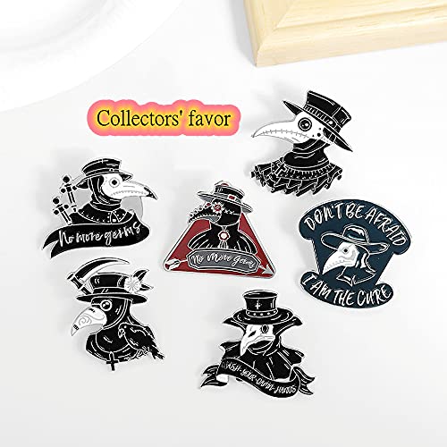 Plague Doctor Bulk Enamel Pins Set Anime Pins For Backpacks Aesthetic Gothic Punk Pins For Jackets Hats Clothes #TOP2