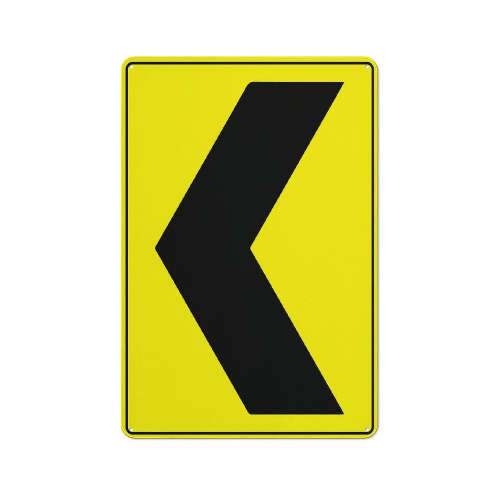 peiyeety Chevron Left Sign Outdoor Metal Sign - 12x16 Inches Metal Signs for Business, Workplace, Office, Home, Delivery Signs, Road Signs, Garden Signs