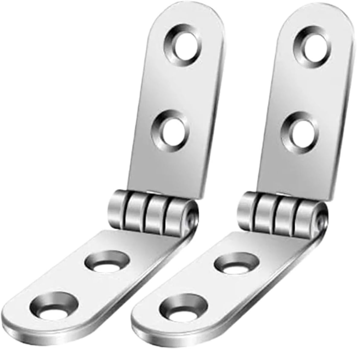 Frame Concealed Cabinet Door Hinge 2pcs Foldable Hinge Flap Screw-On for Rounded Corner Buffer Furniture Hardware