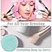 2 Pieces Silicone Makeup Brush Cleaner, YalsFTY Cosmetic Brush Scrubber Mat Pad Cleaning Tool, Dual-Sided Functionality to Accommodate All types of Brushes, Powder Puffs and Sponges (Green & Pink)