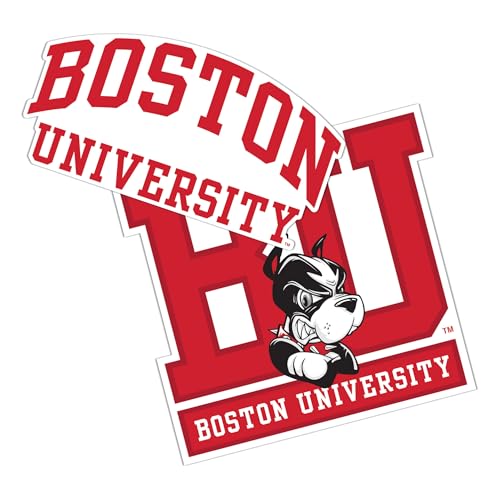 Pegatina de vinilo de Boston University de 4 pulgadas para portátil y botella 2