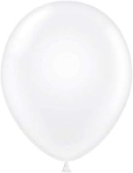 Tuf-Tex 15014 Crystal Clear Latex Party Balloons, 5", Clear, Pack of 50