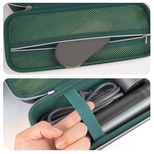 Image of Steamer Case Compatible with Jack & Rose /for FEPPO /for Nesugar /for Kssvzz Portable Steamers, Handheld Iron Carrying Storage Bag Organizer with Mesh Pocket for Accessories-Green