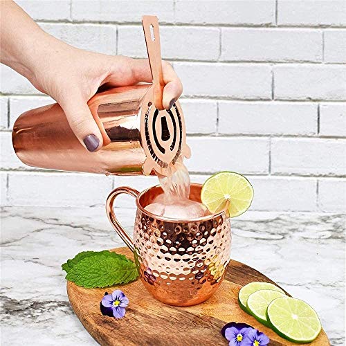 Kit Bartender 11 Piezas con Coctelera Rose Gold miniatura 6