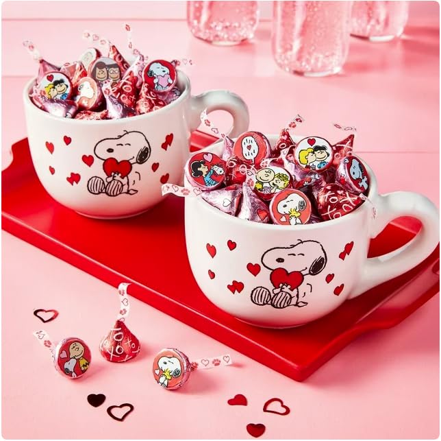 Miniatura 3 de Caramelos de San Valentín Hershey Kisses  Golosinas de chocolate con leche envueltas individualmente  Cesta de intercambio en el aula, regalo de