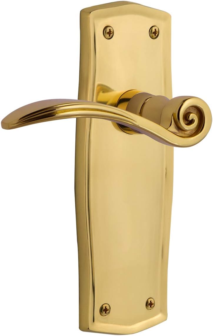 Nostalgic Warehouse Prairie Plate Passage Swan Lever in Unlacquered Brass