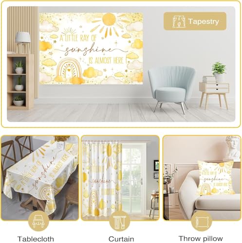 Fondo fotográfico tema sol para baby shower 10x7ft miniatura 4