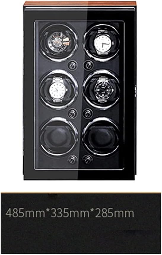 Luxury Wooden Watch Winder Box Motor Shaker Holder 6Slots Storage Boxes Automatic Mechanical Watches Winding Machine Luxury Gift
